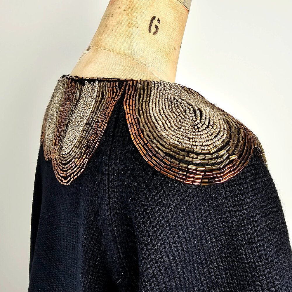 Tibi Beaded Statement Collar Cropped Cardigan Swe… - image 7